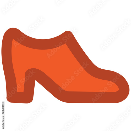 Women Ankle Boot Bold Vector Icon

