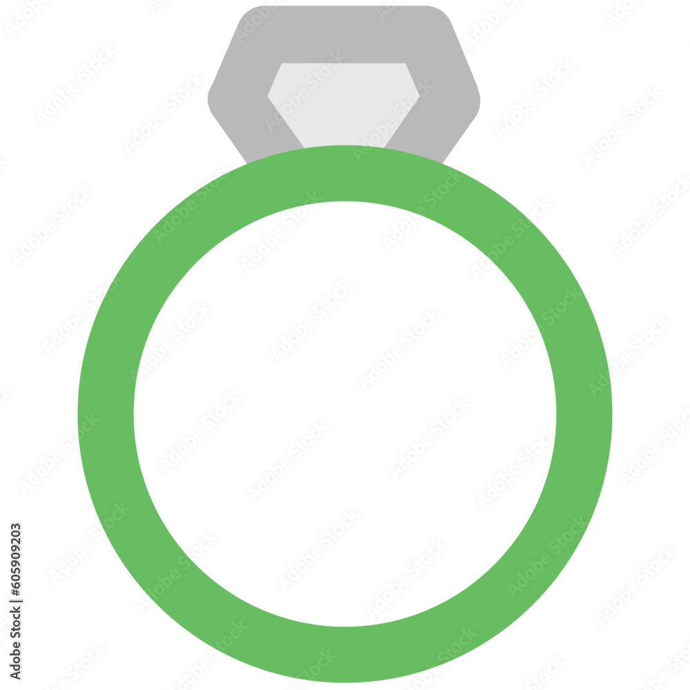 An icon of diamond ring, editable vector An icon of diamond ring, editable vector