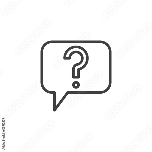 Ask message line icon