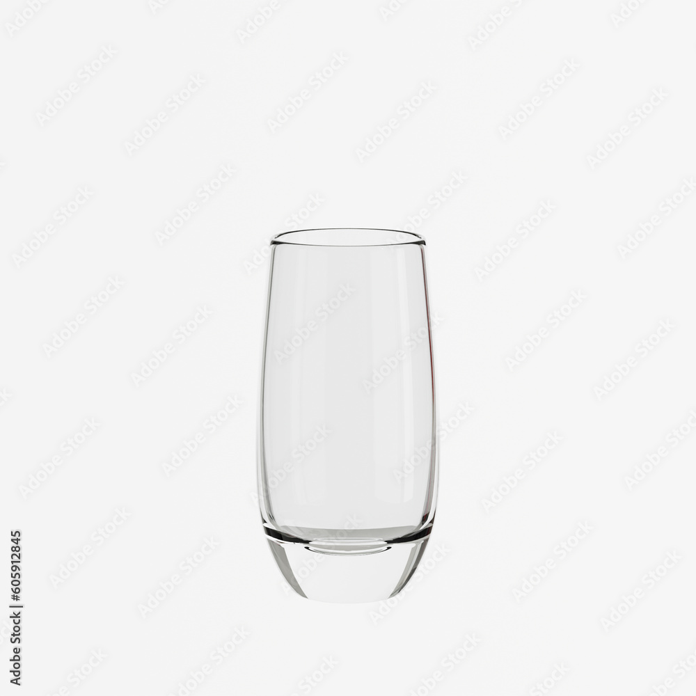 empty glass on white background empty glass on white background