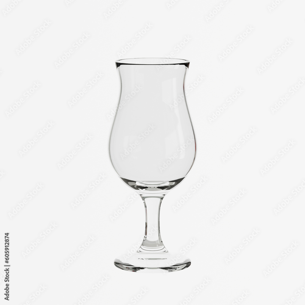empty glass on white background empty glass on white background