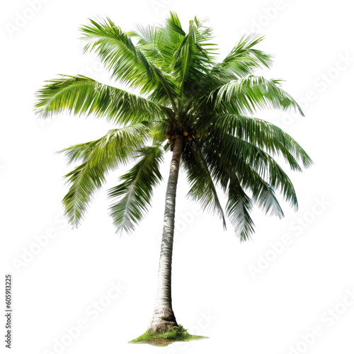 coconut tree isolated on white