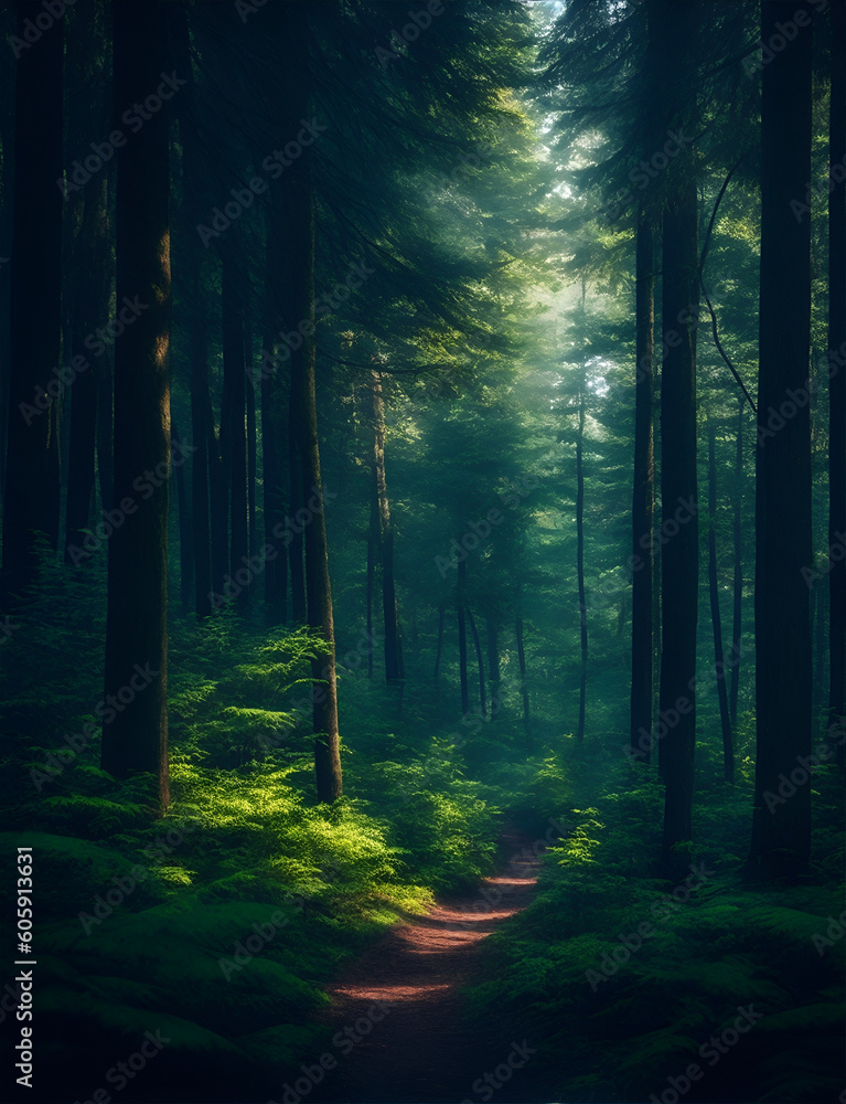 Obraz premium The Mysterious Forest