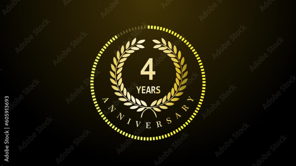 4th Year Celebration luxury golden color sparkling luxury background 4th Year Celebration luxury golden color sparkling luxury background