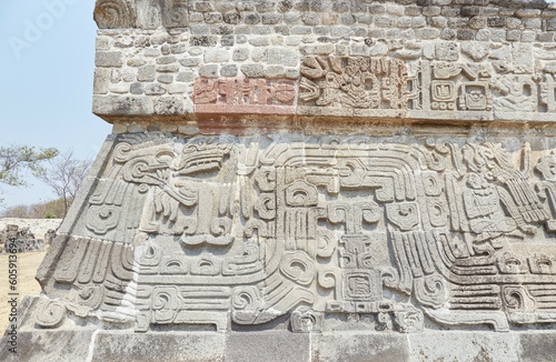 The ancient city of Xochicalco, Morelos is a rare example of a Mayan city in central Mexico photo