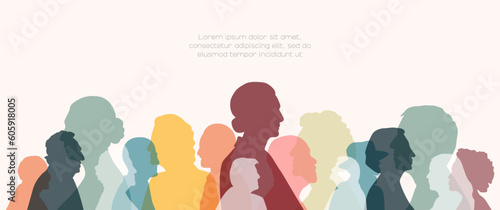 Multicultural group of grandparents. Flat vector illustration.