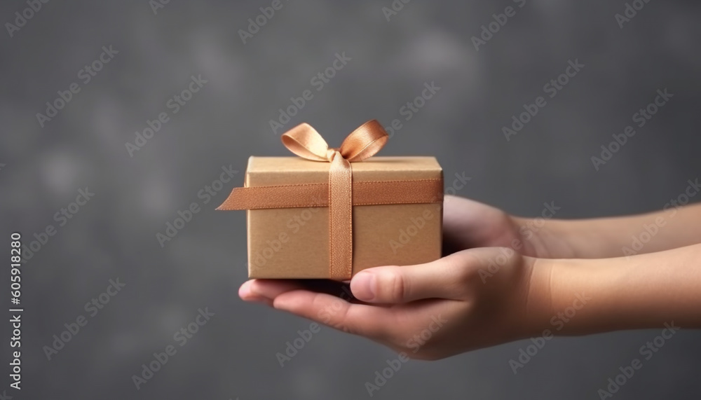 Son gives a gift to Dad. Father's Day gift box Son gives a gift to Dad. Father's Day gift box