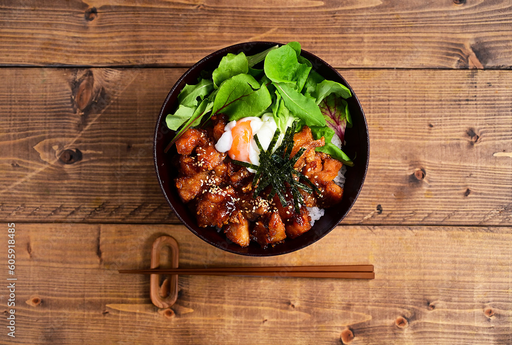 からあげ丼_海苔 からあげ丼_海苔