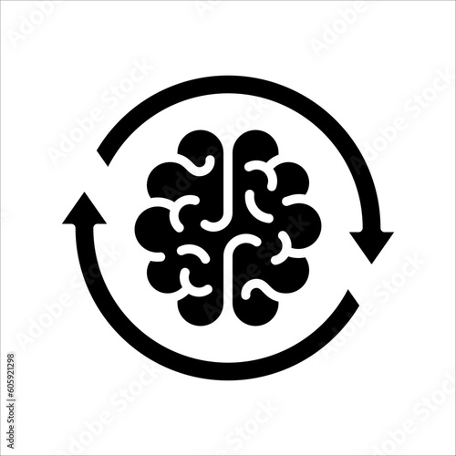 Solid vector icon for mindset which can be used various design projects.