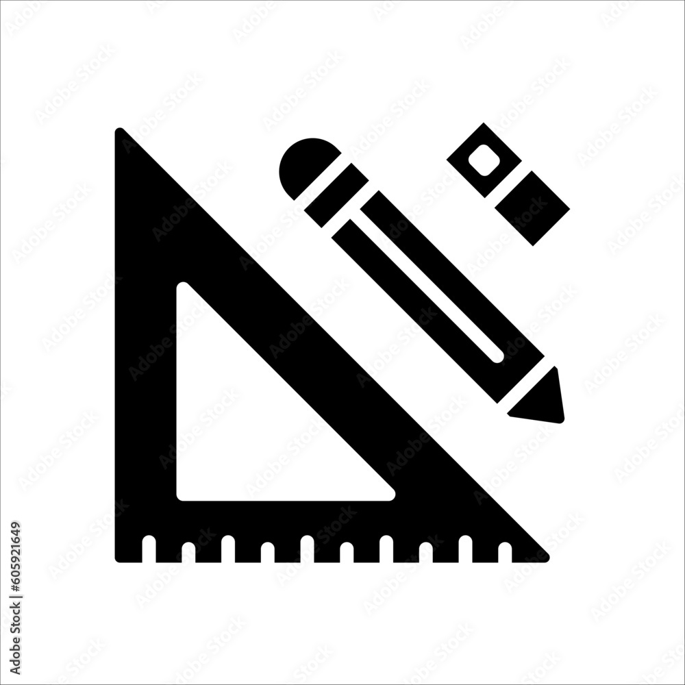 Solid vector icon for school supply which can be used various design projects. Solid vector icon for school supply which can be used various design projects.