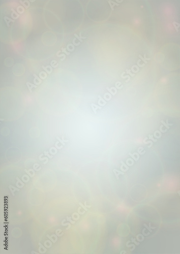 Vector Summer Sun Shine Background with Bokeh Blurred Glowing Gold Circles on Blue Sky. Blured Sunlight Background. Magic Summertime Print. Calm Defocused Light Design for Posters, Covers, Cards..