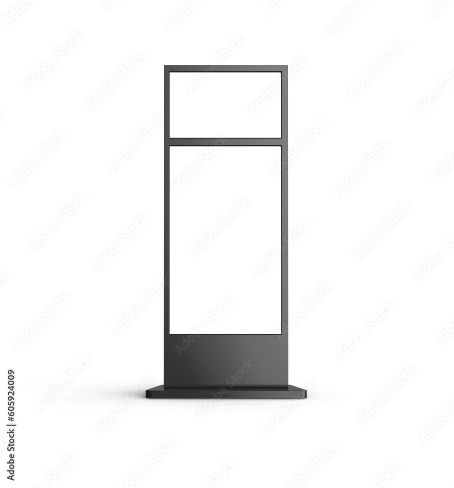 Digital Signage Monitor Display Stand 3D Rendering Digital Signage Monitor Display Stand 3D Rendering