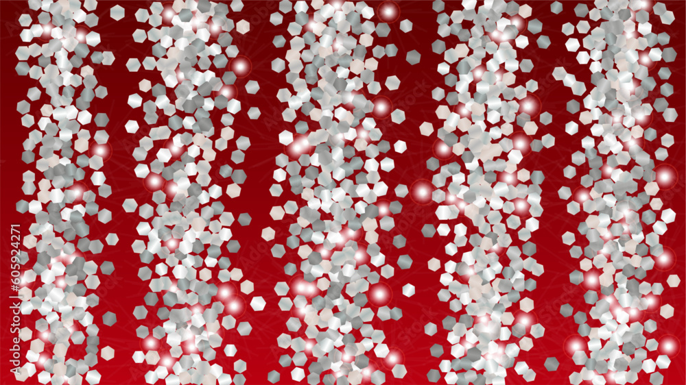 Gold Background with Confetti of Glitter Particles. Sparkle Lights