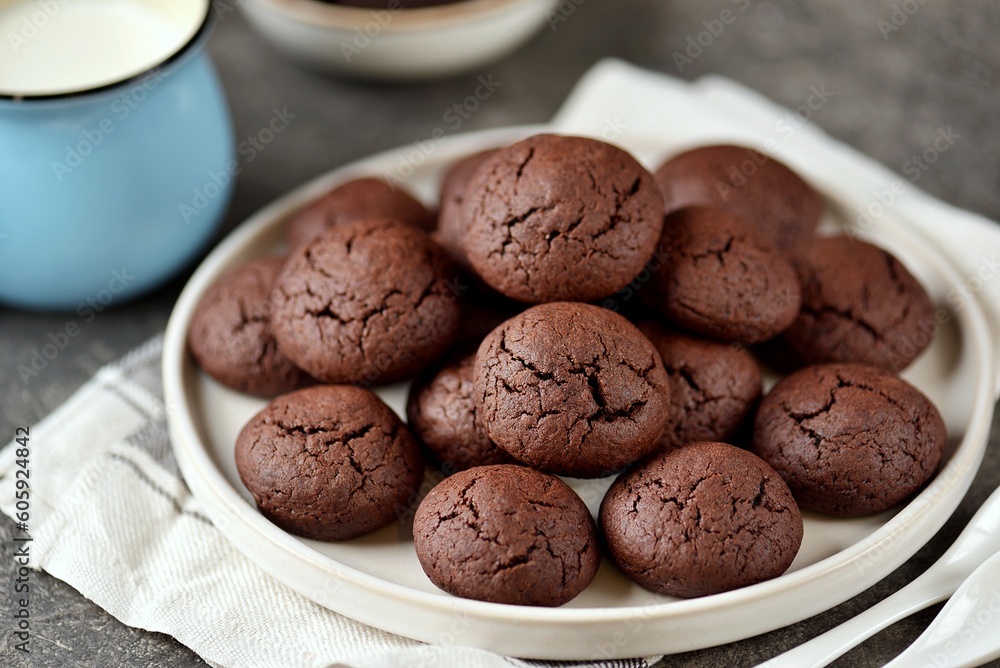 Homemade cracked chocolate chip cookies. Homemade cracked chocolate chip cookies.