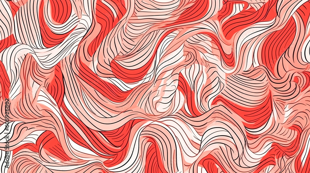 Abstract pink and white pattern, wavy pattern, generative AI. Abstract pink and white pattern, wavy pattern, generative AI.