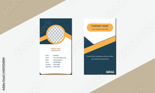Simple and modern vector abstract id cards template concept