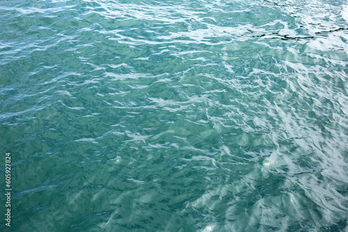 Blue sea water surface texture. Blue ocean summer