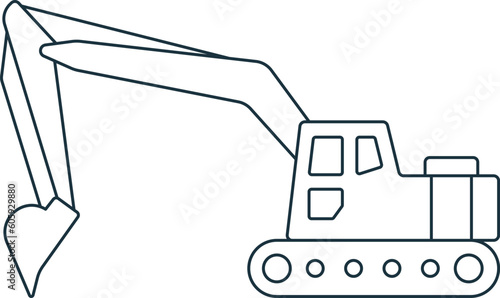 Excavator icon. Monochrome simple sign from construction instruments collection. Excavator icon for logo, templates, web design and infographics.