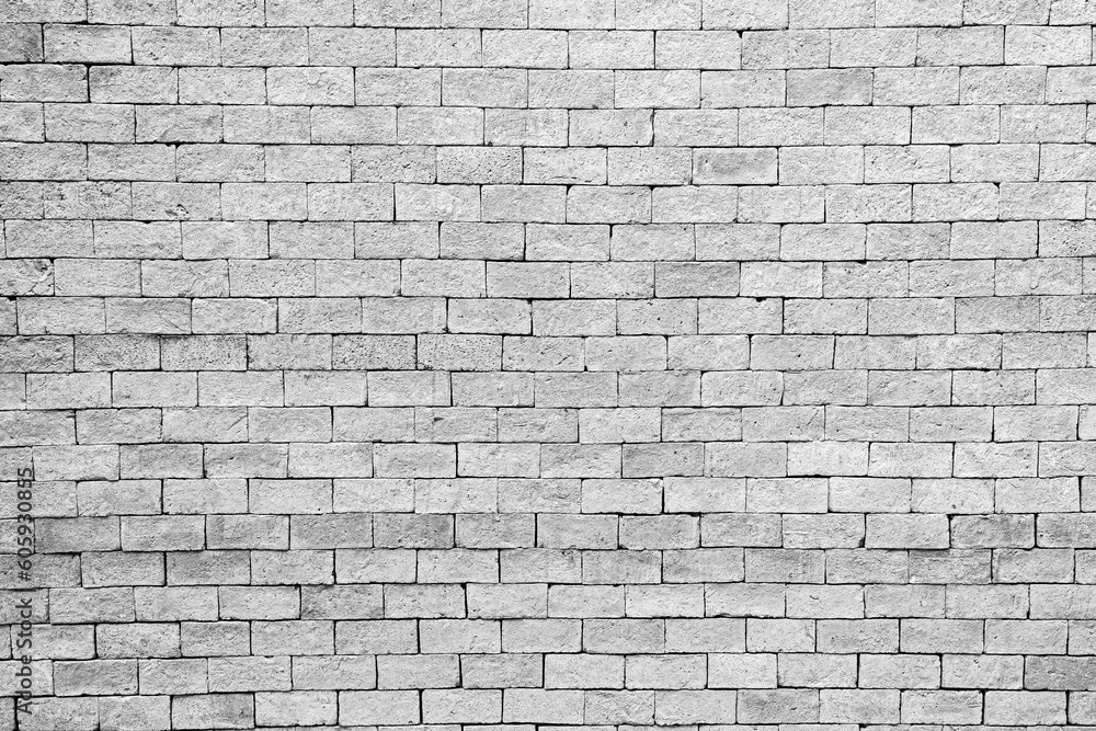 Obraz premium Old Abstract Brick Wall Large White Brick Wall Background Texture for pattern Background With Copy Space For design