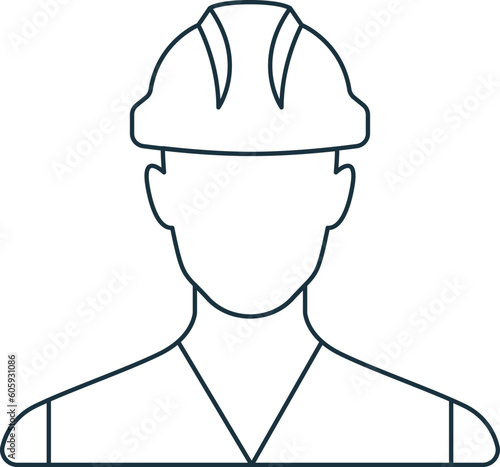 Labourer icon. Monochrome simple sign from construction instruments collection. Labourer icon for logo, templates, web design and infographics.