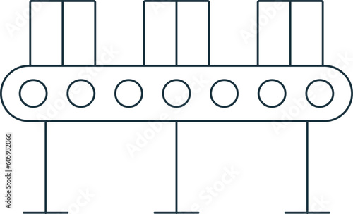 Conveyor belt icon. Monochrome simple sign from construction instruments collection. Conveyor belt icon for logo, templates, web design and infographics.