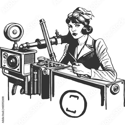 Inventors Secret Vintage Illustration Vector