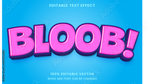 bubble chewing bubblegum pink graphic style editable text effect