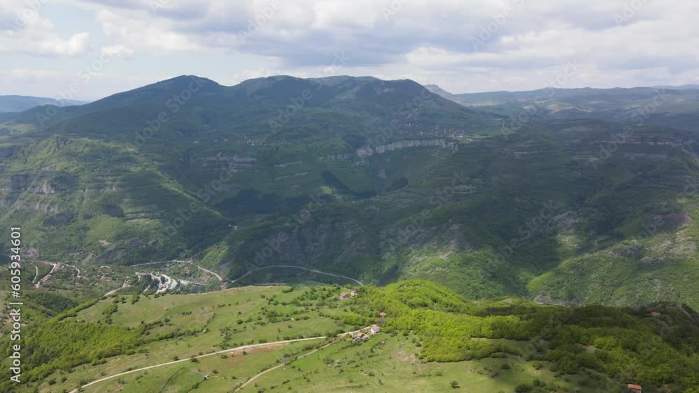 Amazing Aerial view of iskar gorge near village of Bov, Balkan Mountains, Bulgaria
Amazing Aerial view of iskar gorge near village of Bov, Balkan Mountains, Bulgaria