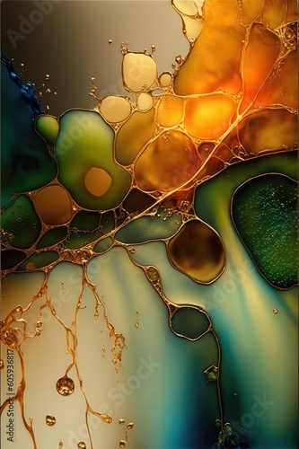 Abstract fluid ink texture background made with generative ai