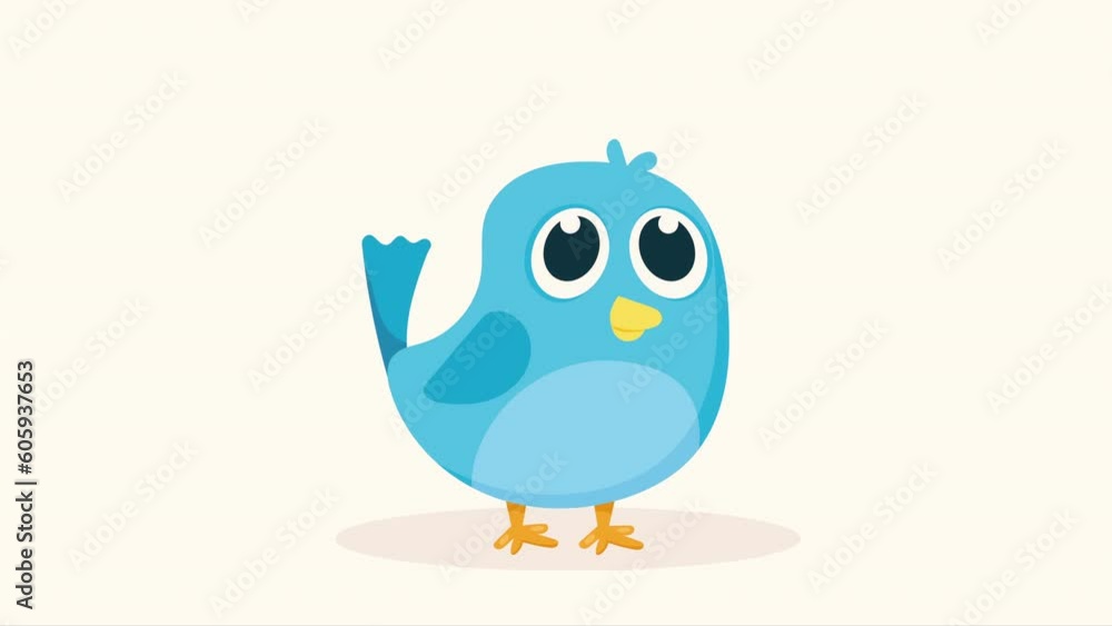 little and cute blue bird animation little and cute blue bird animation