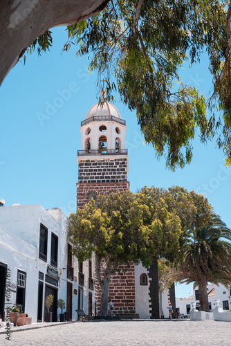 Church of Our Lady of Guadalupe in the main square,  VillaTeguise, Lanzarote, Canary Islands