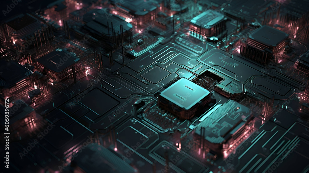 Obraz premium computer circuit board