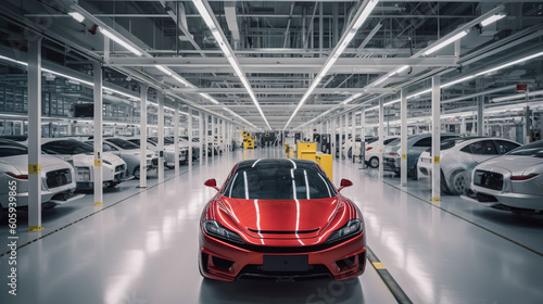 Inside the Marvels of a Car Manufacturing Facility. Generative AI