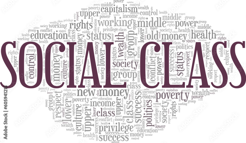 Social Class word cloud conceptual design isolated on white background ...