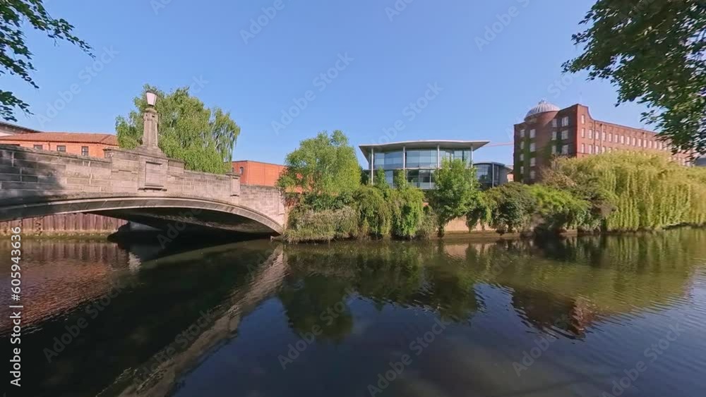 the historic White Friar's Bridge over the River Wensum in the city of Norwich. Captured on a bright and sunny morning the historic White Friar's Bridge over the River Wensum in the city of Norwich. Captured on a bright and sunny morning