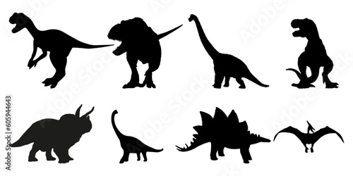 Set Of Dinosaur Silhouettes
