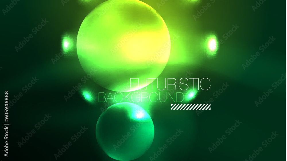 Neon glowing circles, magic energy space light concept, abstract background wallpaper design Neon glowing circles, magic energy space light concept, abstract background wallpaper design
