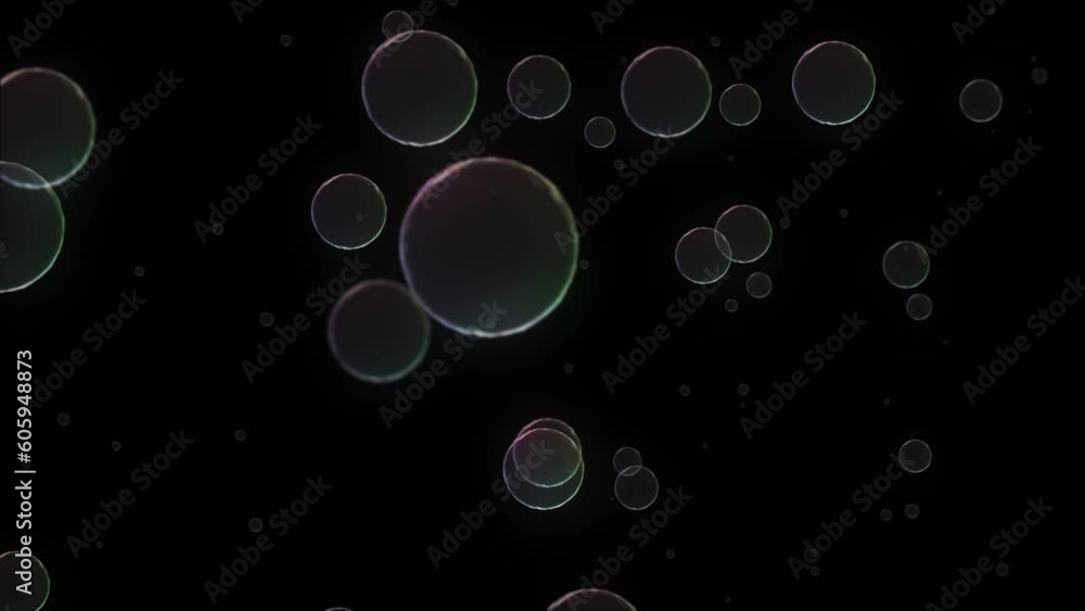 Seamless loop animation water bubbles filled carbon dioxide and float upwards on dark background. Green screen soda bubbles, aqua, bath soap, underwater, splashes. 4K alpha bubbles element effect Seamless loop animation water bubbles filled carbon dioxide and float upwards on dark background. Green screen soda bubbles, aqua, bath soap, underwater, splashes. 4K alpha bubbles element effect