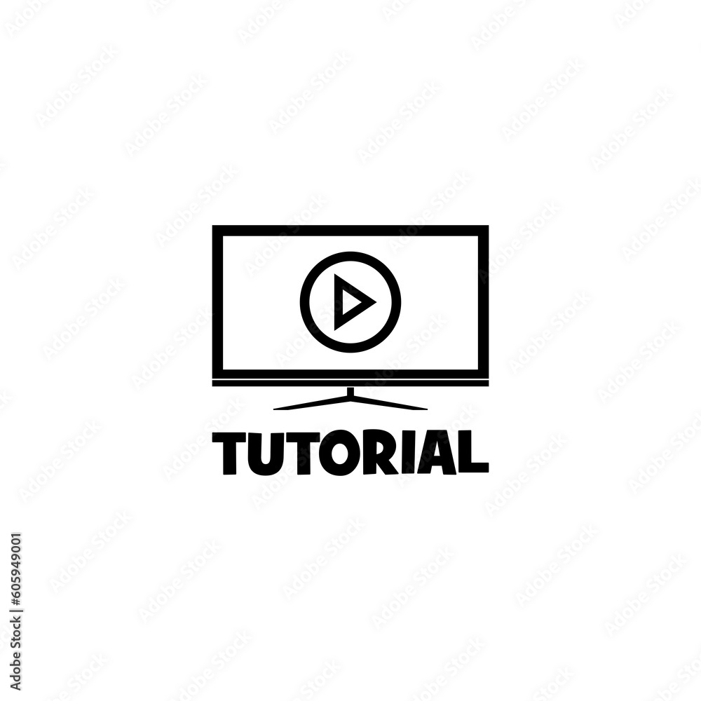 Online tutorial icon isolated on transparent background Online tutorial icon isolated on transparent background