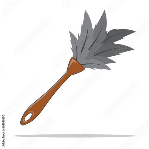 Feather duster design vector icon flat isolated illustration
