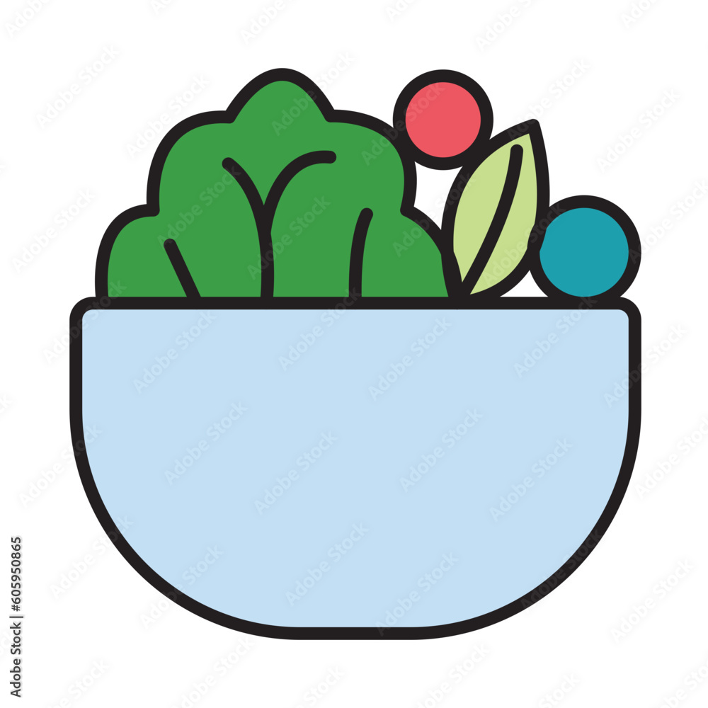 Filled Line SALAD design vector icon design vector line icon svg Filled Line SALAD design vector icon design vector line icon svg