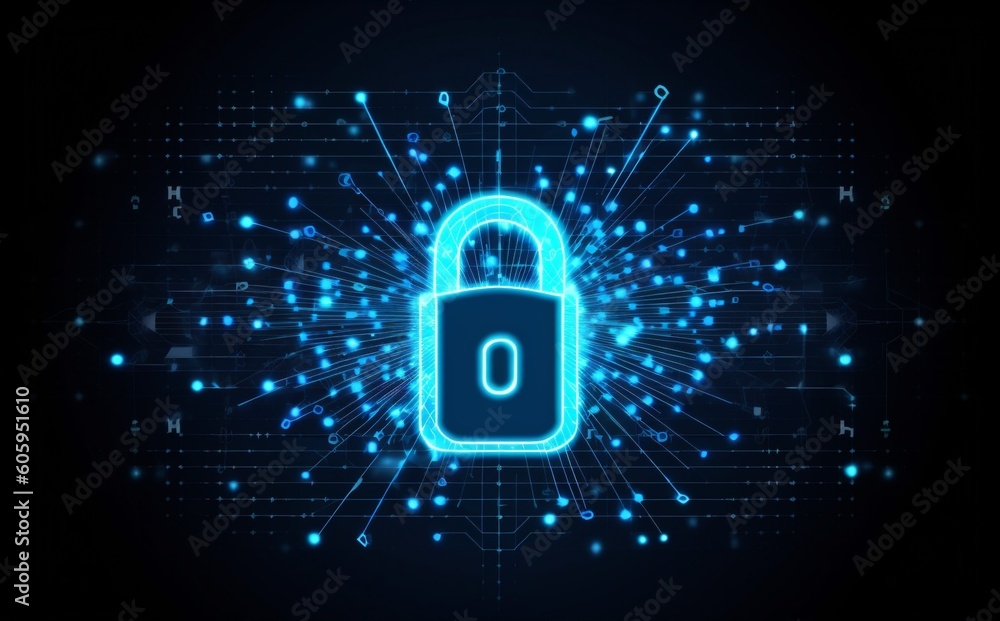 custom made wallpaper toronto digitalinformation system cyberspace security lock network digital technology protection cyber. Generative AI.