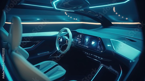 Explore the frontier of autonomous mobility with a captivating self-driving car demonstration. Generated by AI.