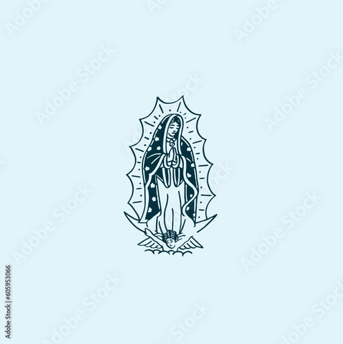 HIGH QUALITY MOTHER MARIA VECTOR FOR HOME WALL DESIGN, T-shirts and tattoos
