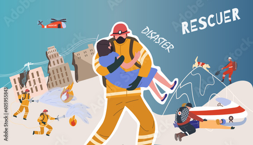 Rescuer Background Illustration