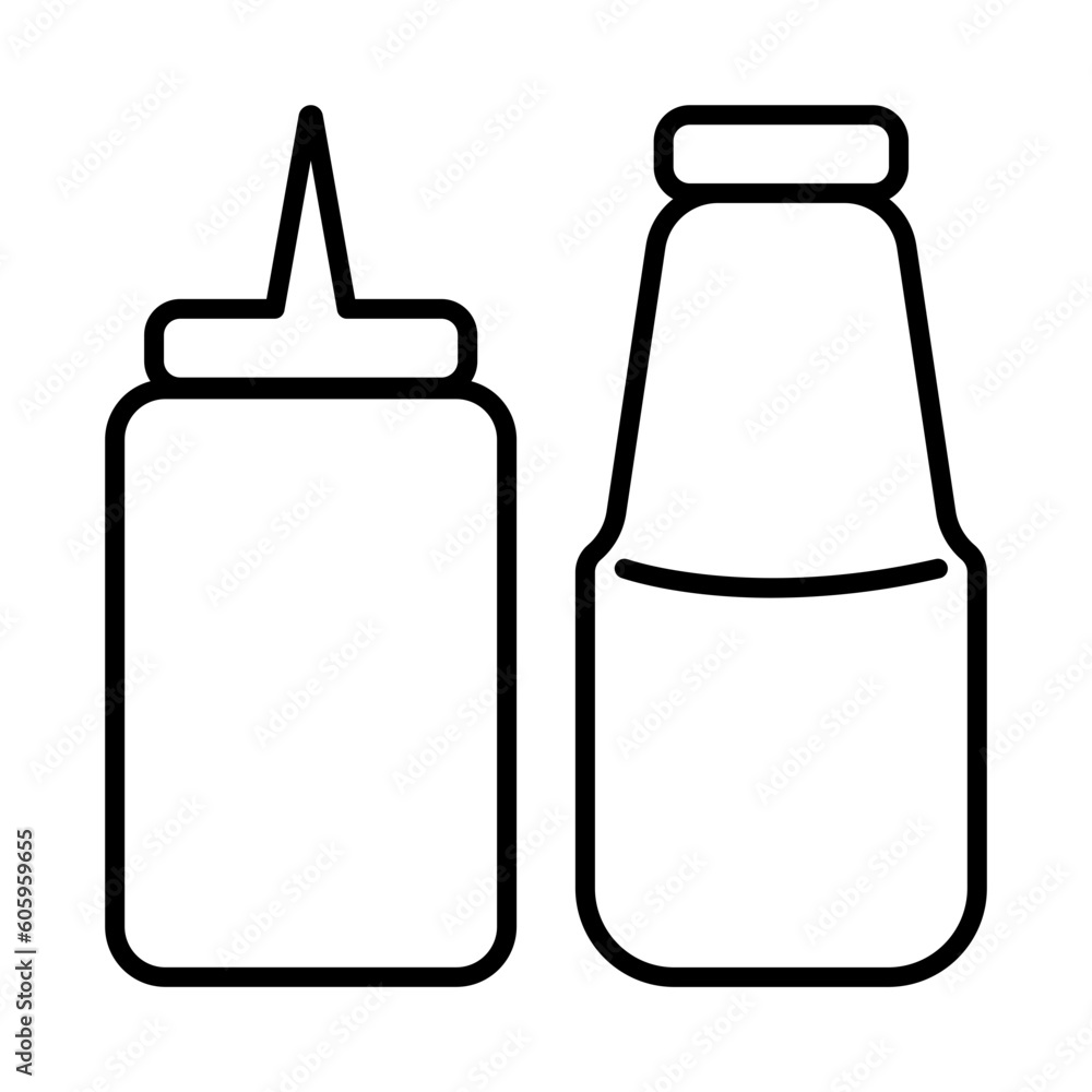 KETCHUP & MAYONESE design vector icon design vector line icon svg KETCHUP & MAYONESE design vector icon design vector line icon svg