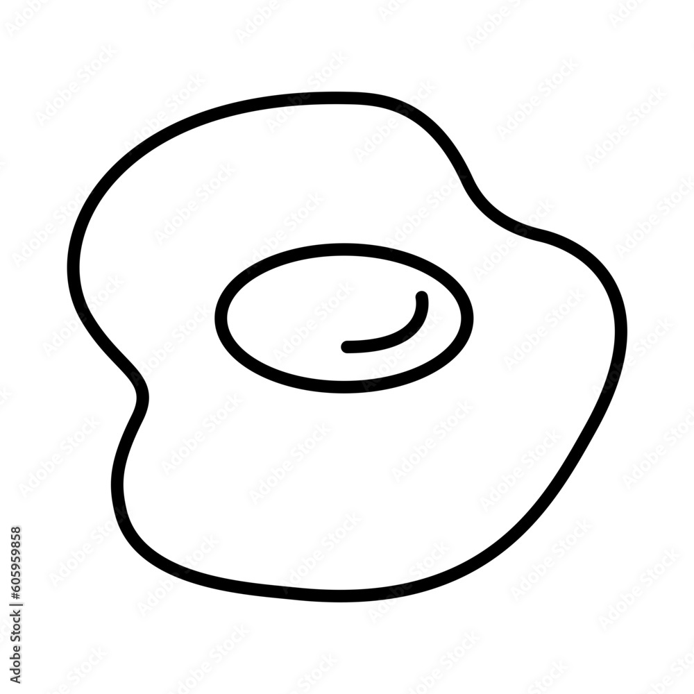 SUNNYSIDE EGG design vector icon design vector line icon svg SUNNYSIDE EGG design vector icon design vector line icon svg
