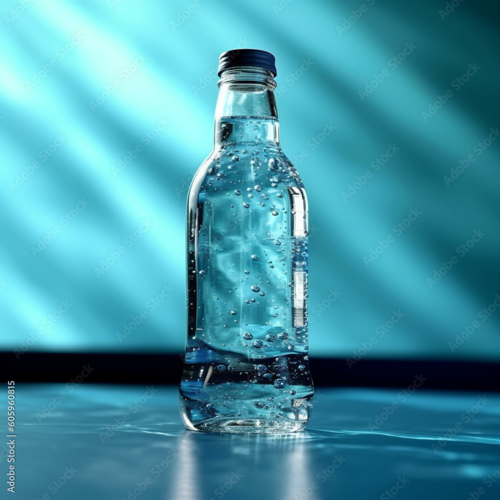 Purified water bottle - Closed-up - Generative AI Purified water bottle - Closed-up - Generative AI