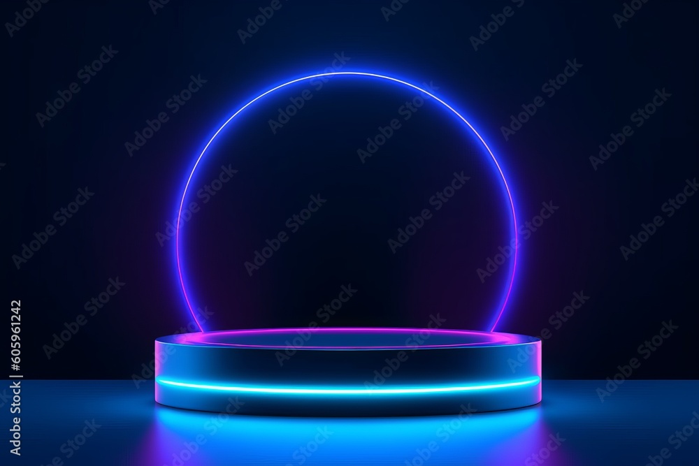 Step into the Future: A Sci-Fi Platform Concept for Modern Product Display Presentation, Generative AI. Step into the Future: A Sci-Fi Platform Concept for Modern Product Display Presentation, Generative AI.