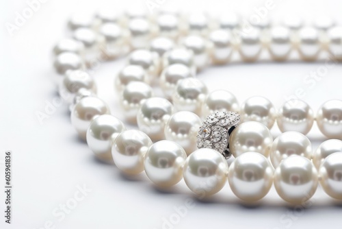 Pearl necklace elegant. Generate Ai